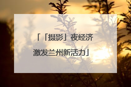 「摄影」夜经济激发兰州新活力
