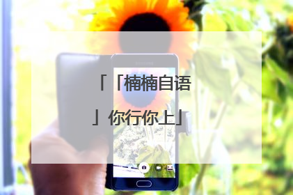 「楠楠自语」你行你上