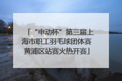 “申动杯”第三届上海市职工羽毛球团体赛黄浦区站赛火热开赛