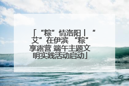 “粽”情洛阳丨“艾”在伊滨 “粽”享露营 端午主题文明实践活动启动