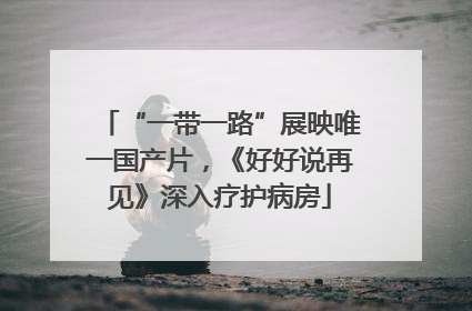 “一带一路”展映唯一国产片，《好好说再见》深入疗护病房