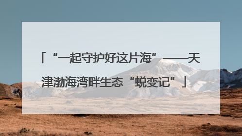 “一起守护好这片海”——天津渤海湾畔生态“蜕变记”