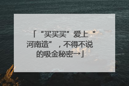 “买买买”爱上“河南造”，不得不说的吸金秘密→
