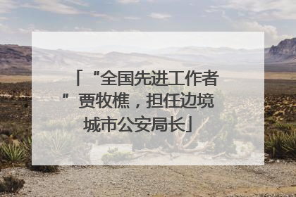 “全国先进工作者”贾牧樵，担任边境城市公安局长