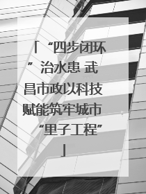 “四步闭环”治水患 武昌市政以科技赋能筑牢城市“里子工程”