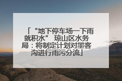“地下停车场一下雨就积水” 琼山区水务局：将制定计划对墨客沟进行雨污分流