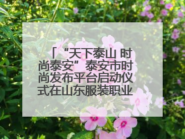 “天下泰山 时尚泰安”泰安市时尚发布平台启动仪式在山东服装职业学院举行
