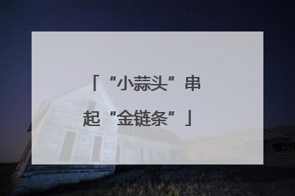 “小蒜头”串起“金链条”