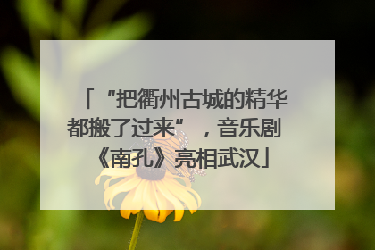 “把衢州古城的精华都搬了过来”，音乐剧《南孔》亮相武汉