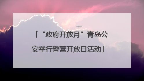 “政府开放月”青岛公安举行警营开放日活动