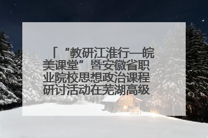 “教研江淮行—皖美课堂”暨安徽省职业院校思想政治课程研讨活动在芜湖高级职业技术学校举行