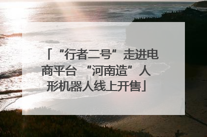 “行者二号”走进电商平台 “河南造”人形机器人线上开售