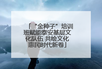 “金种子”培训班赋能泰安基层文化队伍 共绘文化惠民时代新卷