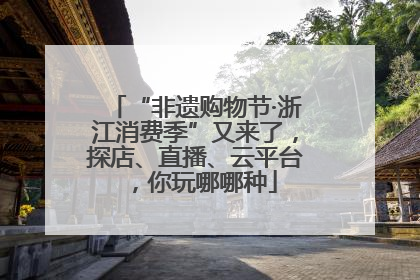 “非遗购物节·浙江消费季”又来了，探店、直播、云平台，你玩哪哪种