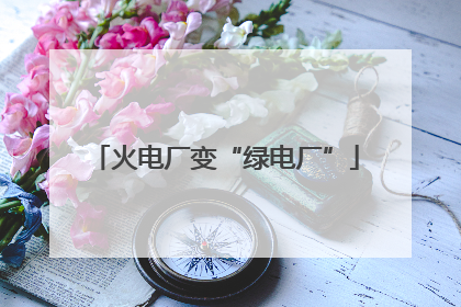 火电厂变“绿电厂”
