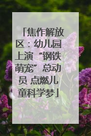 焦作解放区：幼儿园上演“钢铁萌宠”总动员 点燃儿童科学梦