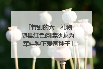 特别的六一礼物 随县红色阅读沙龙为军娃种下爱国种子