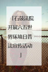 石鼓法院开展六五世界环境日普法宣传活动