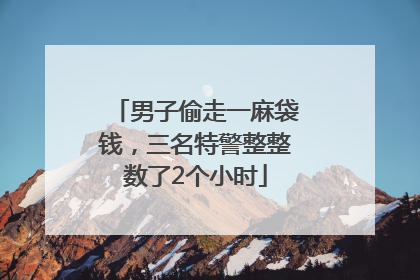 男子偷走一麻袋钱，三名特警整整数了2个小时