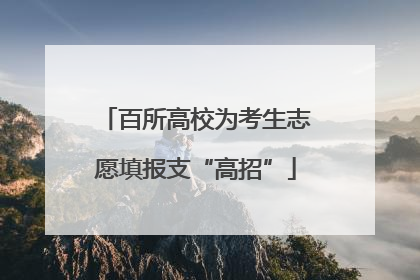 百所高校为考生志愿填报支“高招”