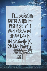 白天躲酒店的人晚上都出来了！两小伙从河北坐14小时火车来长沙毕业旅行，爆赞臭豆腐