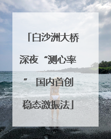 白沙洲大桥深夜“测心率” 国内首创稳态激振法