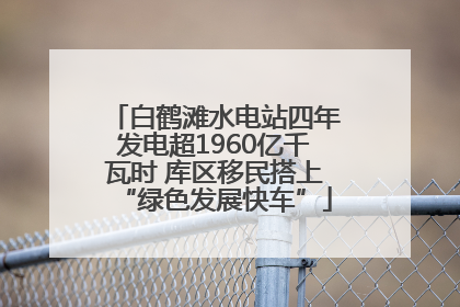 白鹤滩水电站四年发电超1960亿千瓦时 库区移民搭上“绿色发展快车”