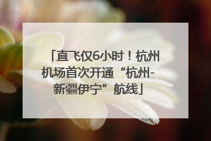 直飞仅6小时！杭州机场首次开通“杭州-新疆伊宁”航线