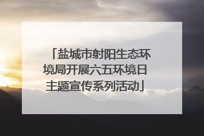 盐城市射阳生态环境局开展六五环境日主题宣传系列活动