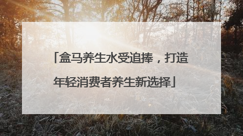 盒马养生水受追捧，打造年轻消费者养生新选择