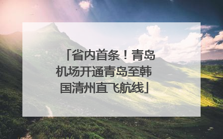 省内首条！青岛机场开通青岛至韩国清州直飞航线