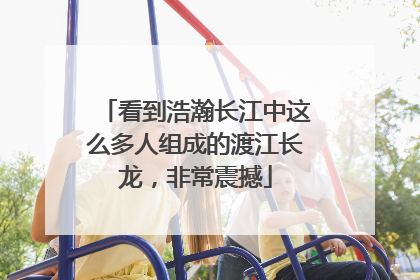 看到浩瀚长江中这么多人组成的渡江长龙，非常震撼