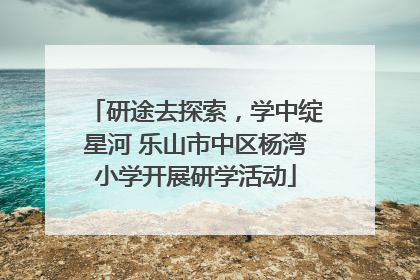 研途去探索，学中绽星河 乐山市中区杨湾小学开展研学活动