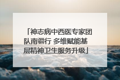神志病中西医专家团队南疆行 多维赋能基层精神卫生服务升级