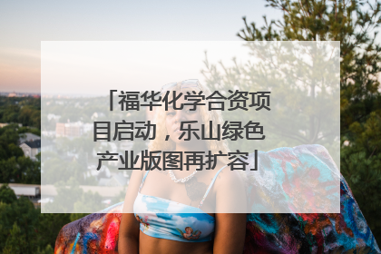 福华化学合资项目启动，乐山绿色产业版图再扩容