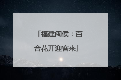福建闽侯：百合花开迎客来