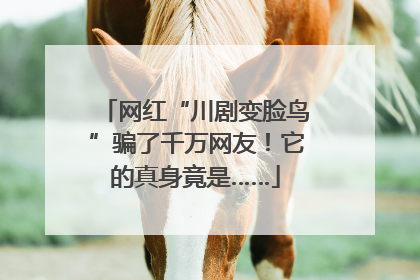 网红“川剧变脸鸟”骗了千万网友！它的真身竟是……