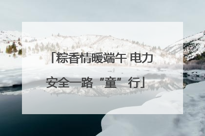 粽香情暖端午 电力安全一路“童”行