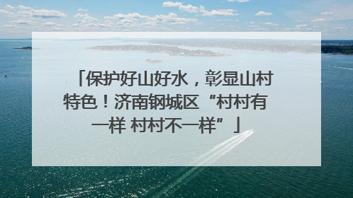 保护好山好水，彰显山村特色！济南钢城区“村村有一样 村村不一样”