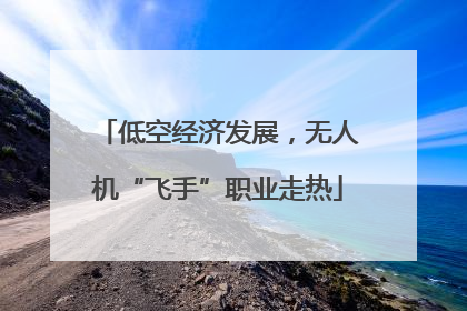 低空经济发展，无人机“飞手”职业走热