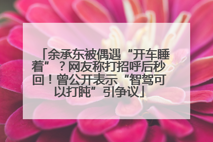 余承东被偶遇“开车睡着”？网友称打招呼后秒回！曾公开表示“智驾可以打盹”引争议