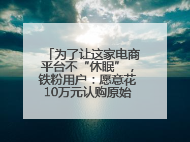 为了让这家电商平台不“休眠”，铁粉用户：愿意花10万元认购原始股“应援”