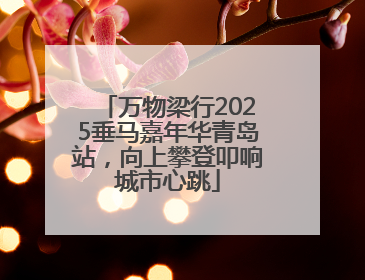 万物梁行2025垂马嘉年华青岛站，向上攀登叩响城市心跳