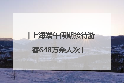 上海端午假期接待游客648万余人次