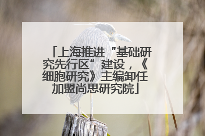 上海推进“基础研究先行区”建设，《细胞研究》主编卸任加盟尚思研究院