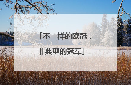不一样的欧冠，非典型的冠军