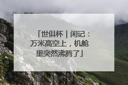 世俱杯｜闲记：万米高空上，机舱里突然沸腾了