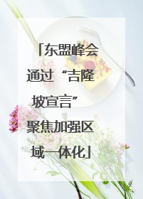 东盟峰会通过“吉隆坡宣言” 聚焦加强区域一体化