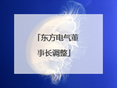 东方电气董事长调整