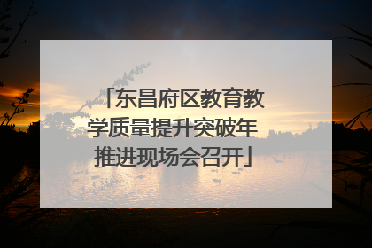 东昌府区教育教学质量提升突破年推进现场会召开